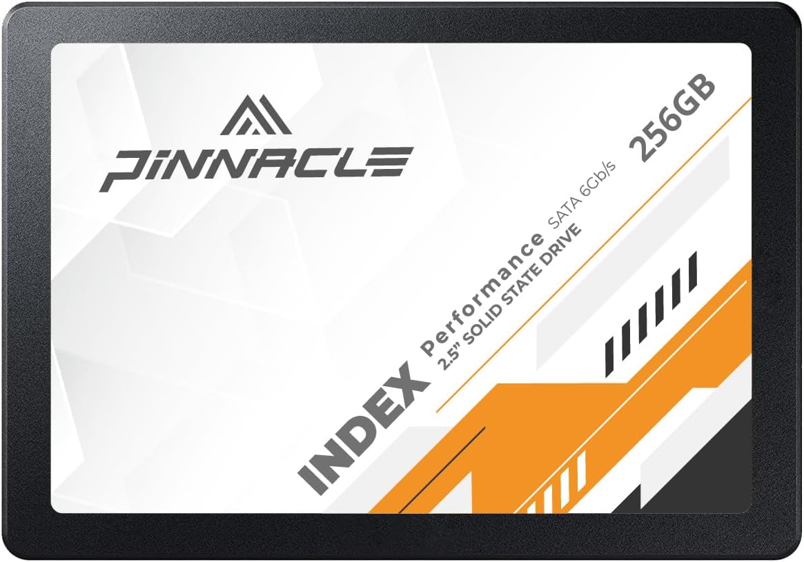 Timetec 256GB SSD 3D NAND SATA III 6Gb/S 2.5 Inch 7Mm (0.28") Read Speed up to 530 Mb/S SLC Cache Performance Boost Internal Solid State Drive for PC Computer Desktop and Laptop (Pinnacle)