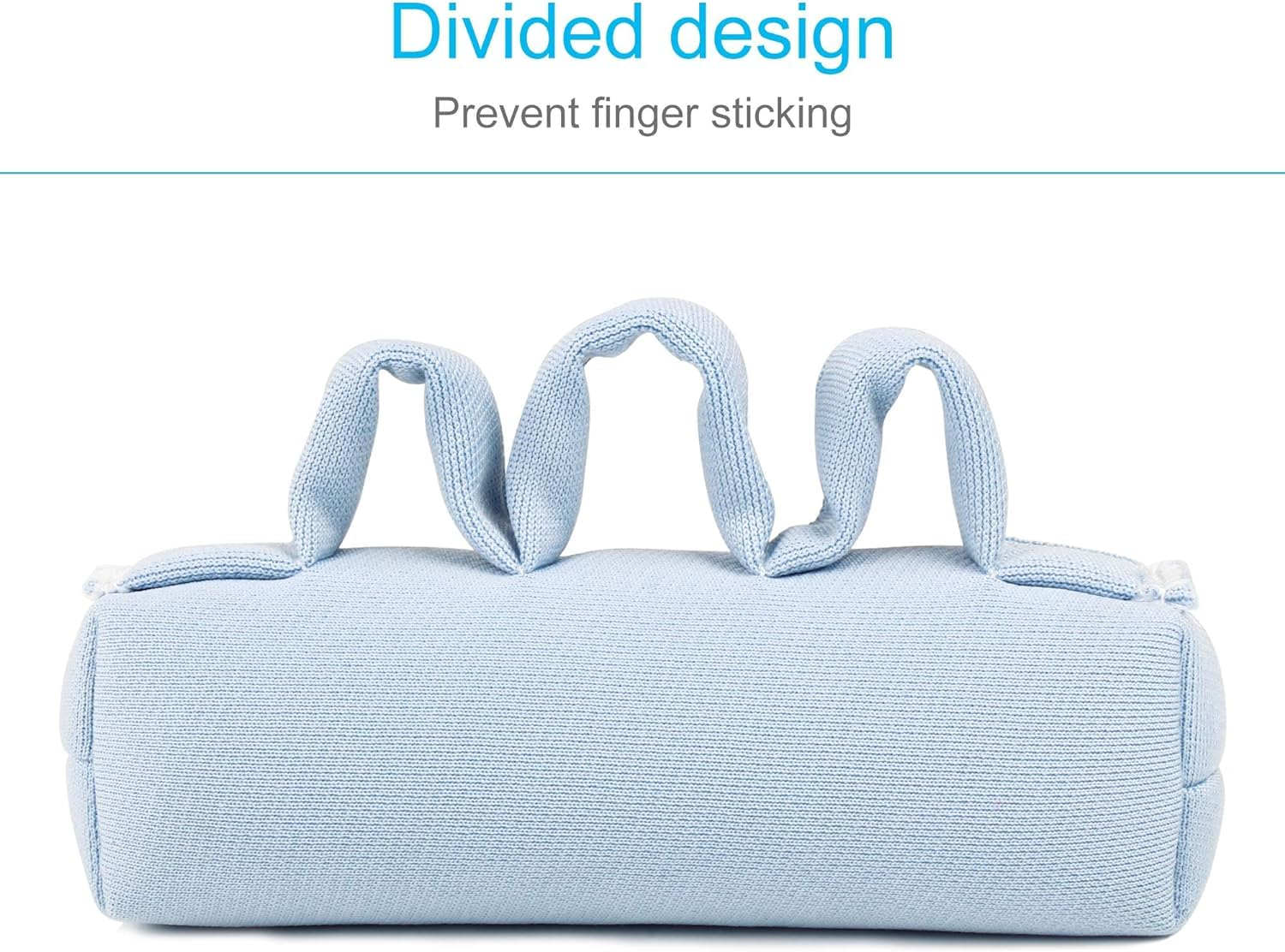 Finger Contracture Grips Cushion Finger Splitter Palm anti Flaw Ulcer Pad Hand Grab Bar for Elderly Care (Blue, One Size) image number 1