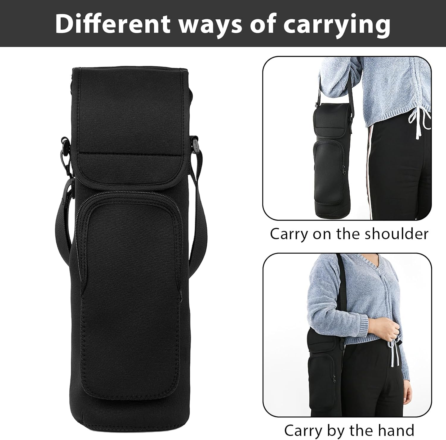 Reignsword Neoprene Travel Case Compatible with REVLON One-Step Volumizer, Portable Storage Organizer Bag Hair Tools Travel Bag (Black) image number 1