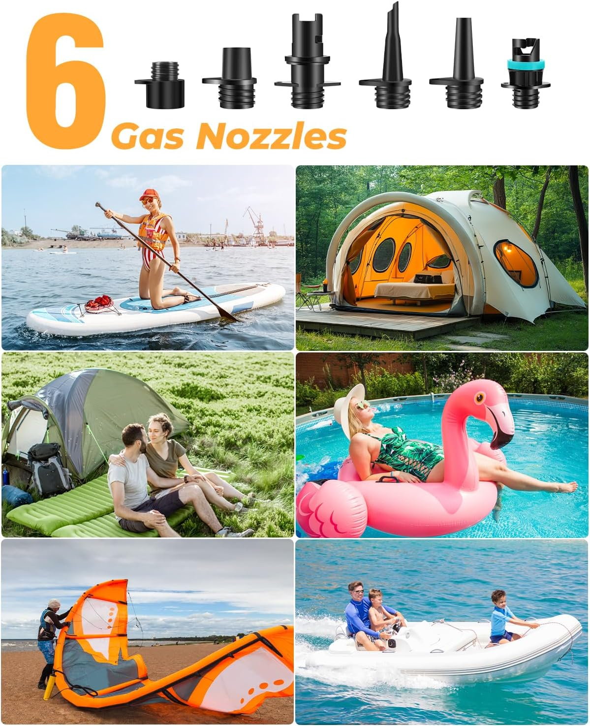 Electric SUP Pump, 20 PSI High-Pressure Paddle Boards Pump, 12V Car-Powered Inflator Deflator Quick Air Pump for Paddle Boards, Kayaks & Inflatables image number 6