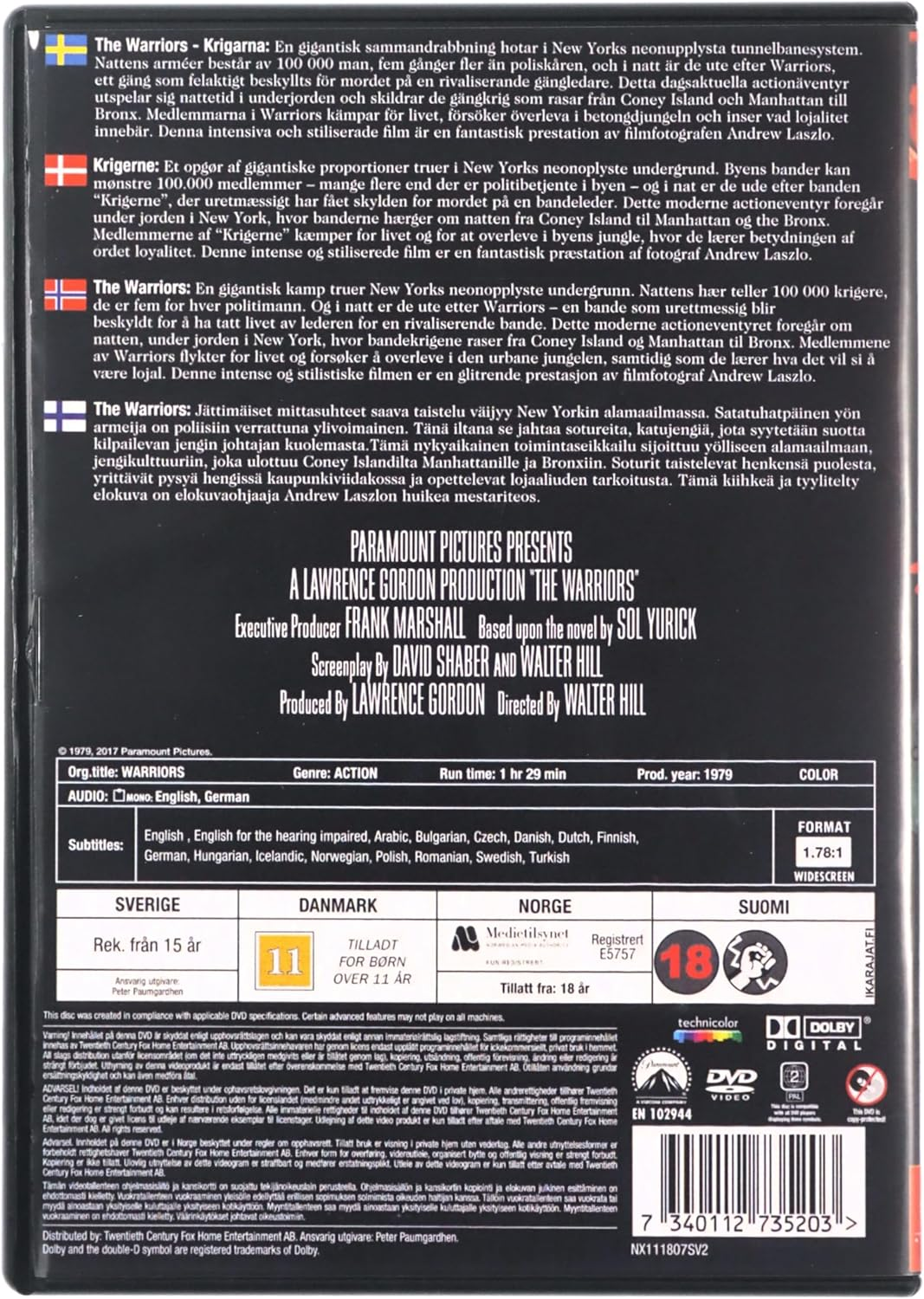 The Warriors/Krigerne - Dvd/Movies/Standard/Dvd