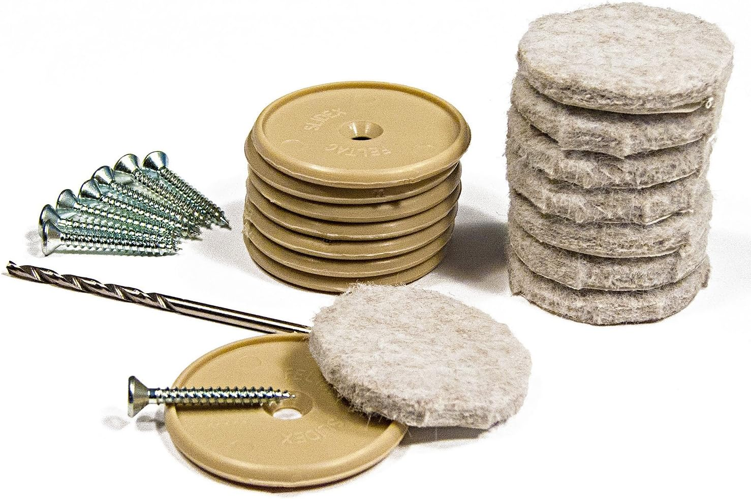 Madico Feltac Nail-On Felt Floor Savers 8-Pack, 29 Mm Size, Beige