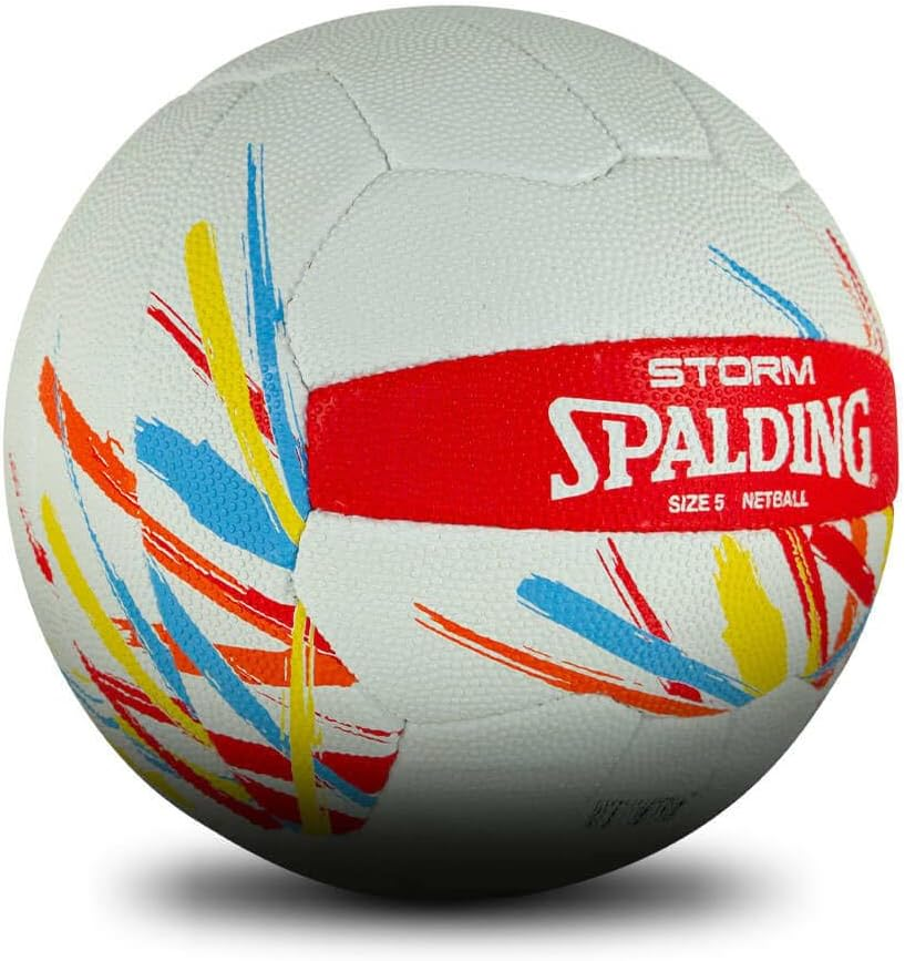 Spalding Storm Match Netball - White,Multi - Size 5 image number 2