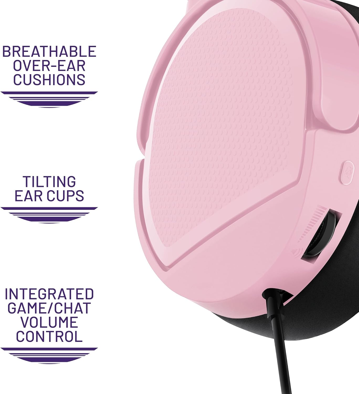 PC Accessory: Wired Headset - 4Gamers PANTHER Headset - Blush: Compatible with PC, Switch, PS5, Xbox X|S - Cosmic Purple image number 7