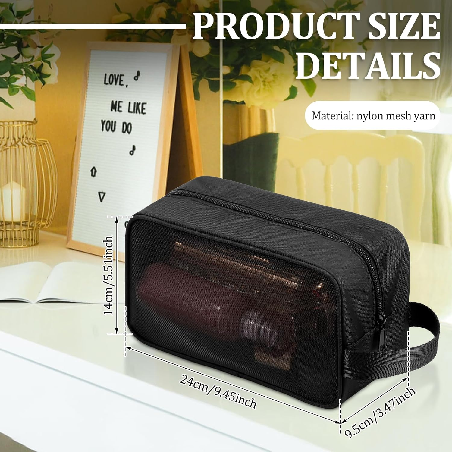 NIPUAEGO Mesh Shower Caddy Bag, Portable and Multi Use Large Capacity Gym Shower Caddy for Women Men Gym Travel Camping 24X14X9.5Cm image number 2