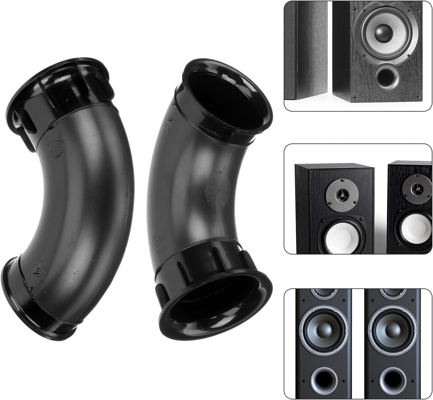 PERSELOSO 2Pcs Car Speaker Voice Tube Outlet 70X120Mm Plastic Port Tubes for Home Audio and Stage Speaker Cabinet Airflow Accessories image number 1