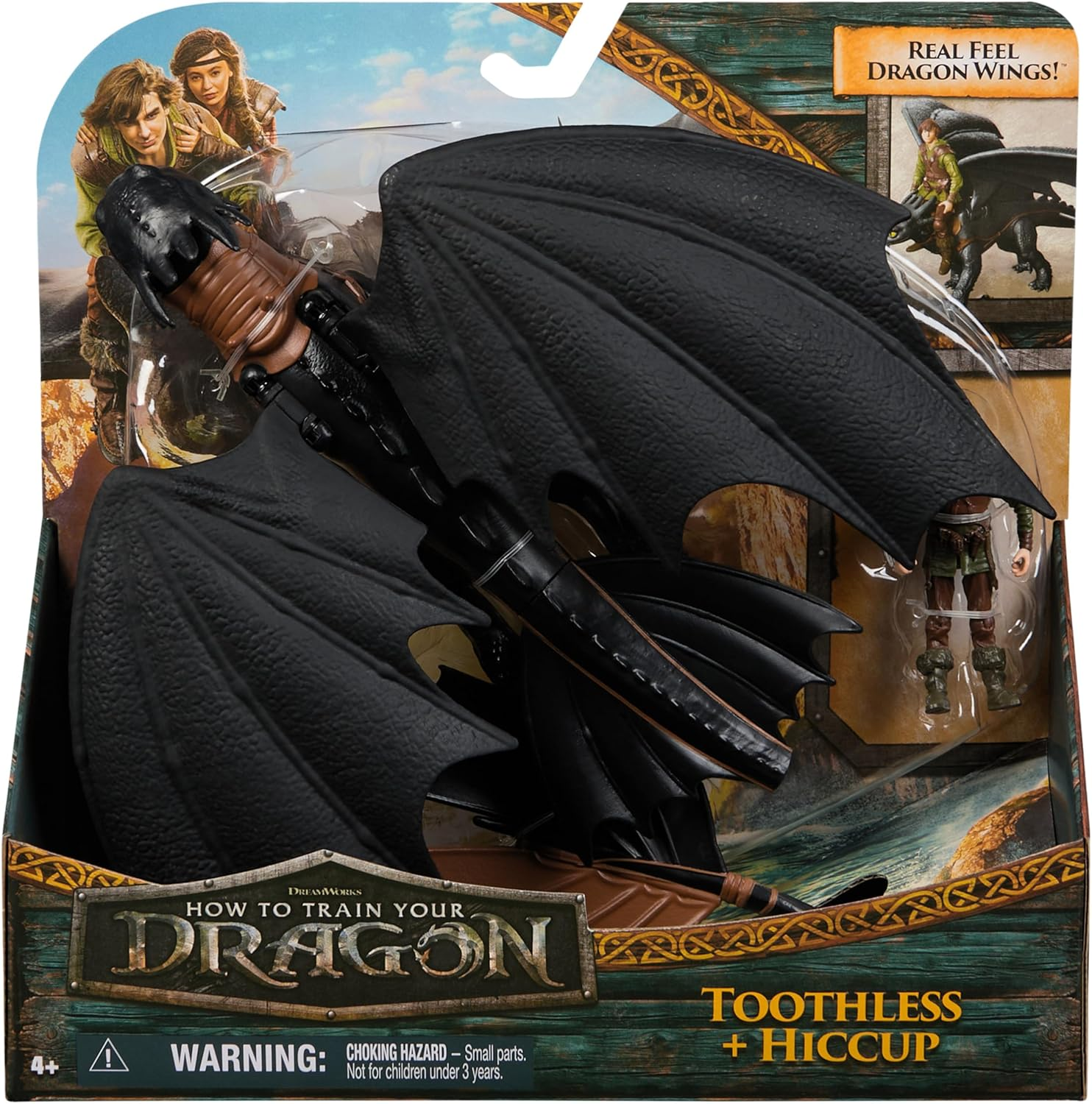 Dreamworks Dragons, How to Train Your Dragon, Toothless & Hiccup, Viking Duo Action Figures, Kids Toys for Boys Ages 4 and Up image number 2
