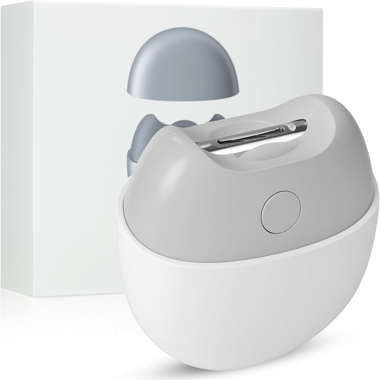 Electric Nail Clipper with USB Charging, Nail Chip Storage Electric Nail Trimmer, 2 Speed Levels for Babies, Seniors and Adults (Frosted White)