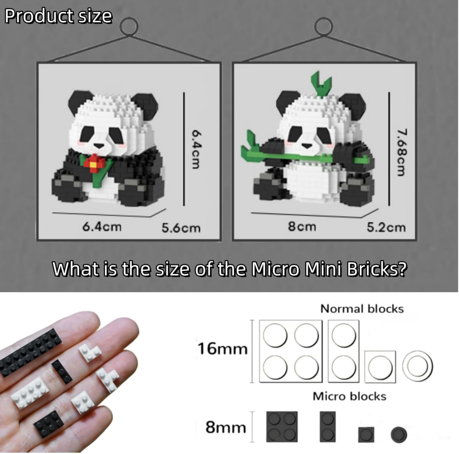 QMEAKMONY Mini Building Blocks Panda Sets Cute Micro Mini Panda Building Bricks for Adults Micro Nano Bricks Perfect Party Favors for Teenagers. (337 PCS)