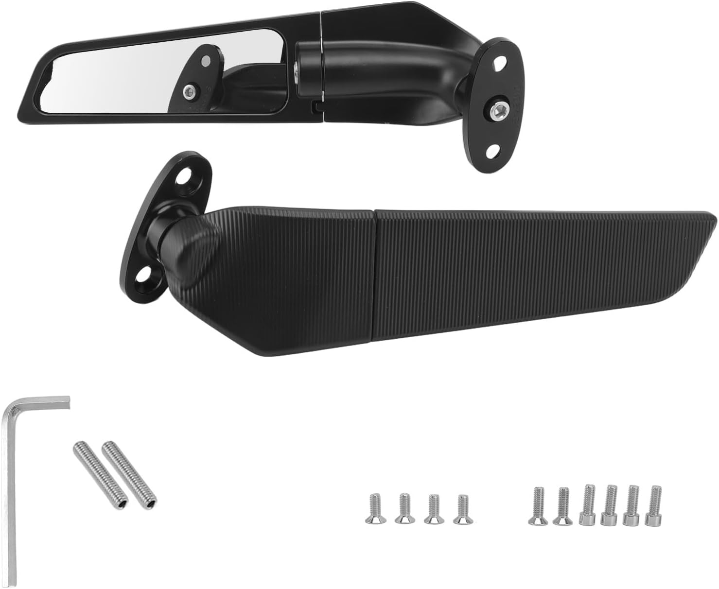 Motorcycle Rearview Mirror, Adjustable Rotating Wind Wing Mirror for CBR500R CBR650R/F CBR250RR CBR600RR, Wide Field of View, Superior Material