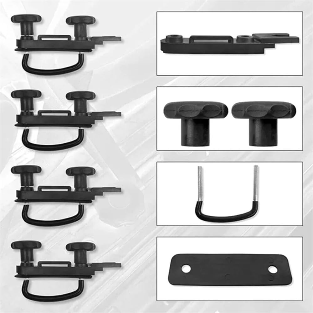 4PCS Universal Roof Box U-Bolt Clamps Cargo Carrier Roof Rack Bracket Van Mounting image number 5