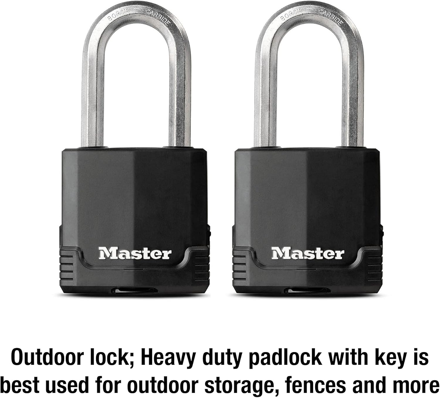 Master Lock M515XKADLHCCSEN Magnum Laminated Covered Padlock 2-1/8 Wide Steel 3/8 Diameter, 2-Inch Shackle Clearance, M515XTLHCCSEN image number 4
