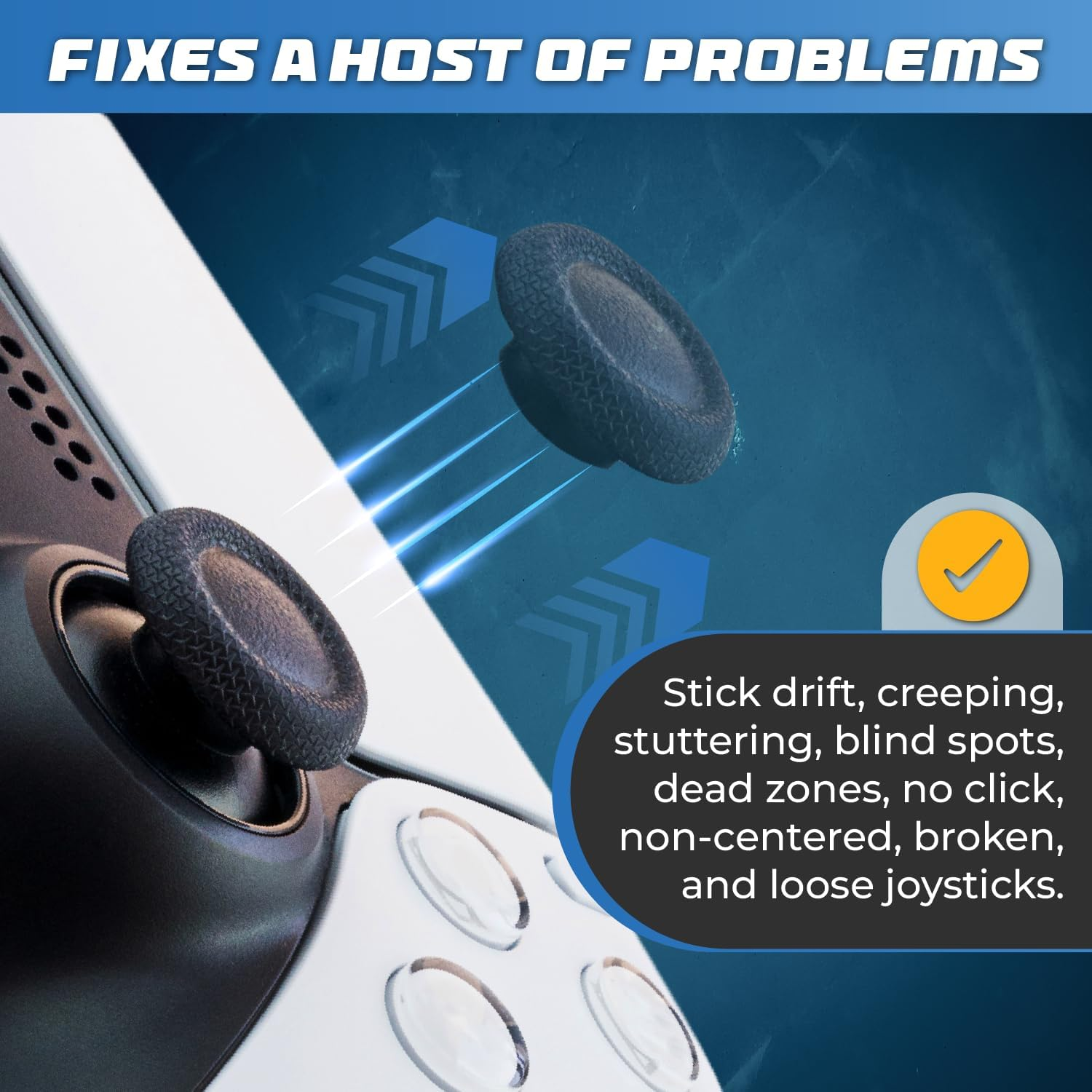 SOSS GAMING&reg; Hall Effect Joysticks UPGRADE Kit for Playstation 5 Dualsense Controllers- Fixes Stick Drift, Broken, and Loose Joysticks - 2 PACK image number 3