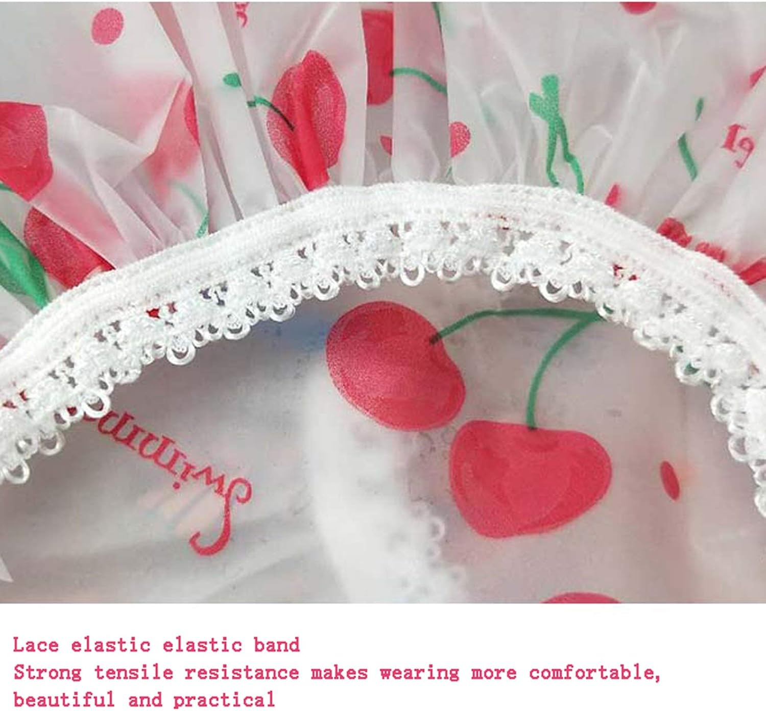 Useful 6Pcs Thickened Waterproof Shower Cap, Adult Shower Hat, Bath Hood, Kitchen to Prevent Oily Smoke (6 Pcs) Suitable for Ladies, Children and Girls, Travel Sp (Color : B) image number 3