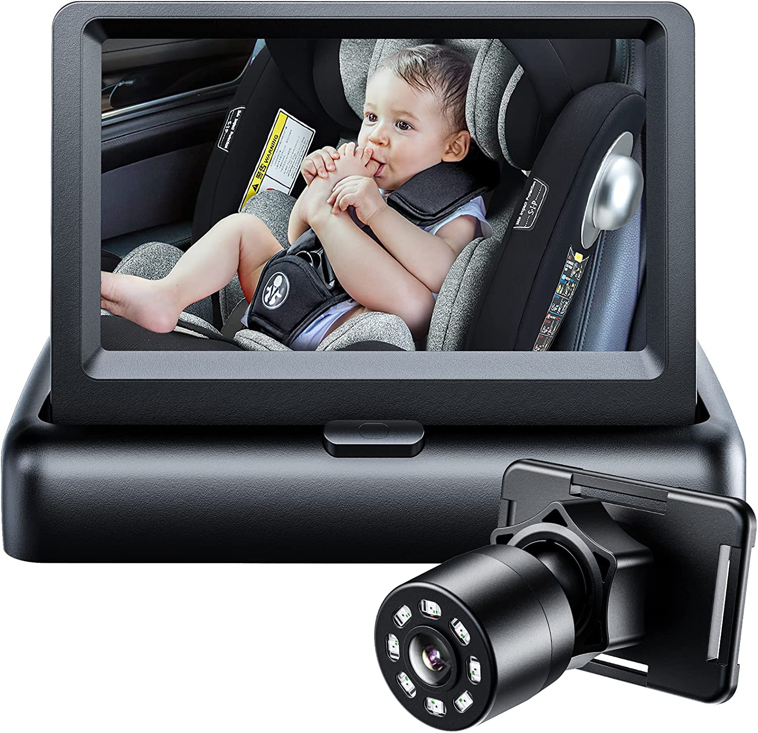 Itomoro Baby Car Mirror, View Infant in Rear Facing Seat with Wide Crystal Clear View,Camera Aimed at Baby-Easily to Observe the Baby'S Every Move image number 3