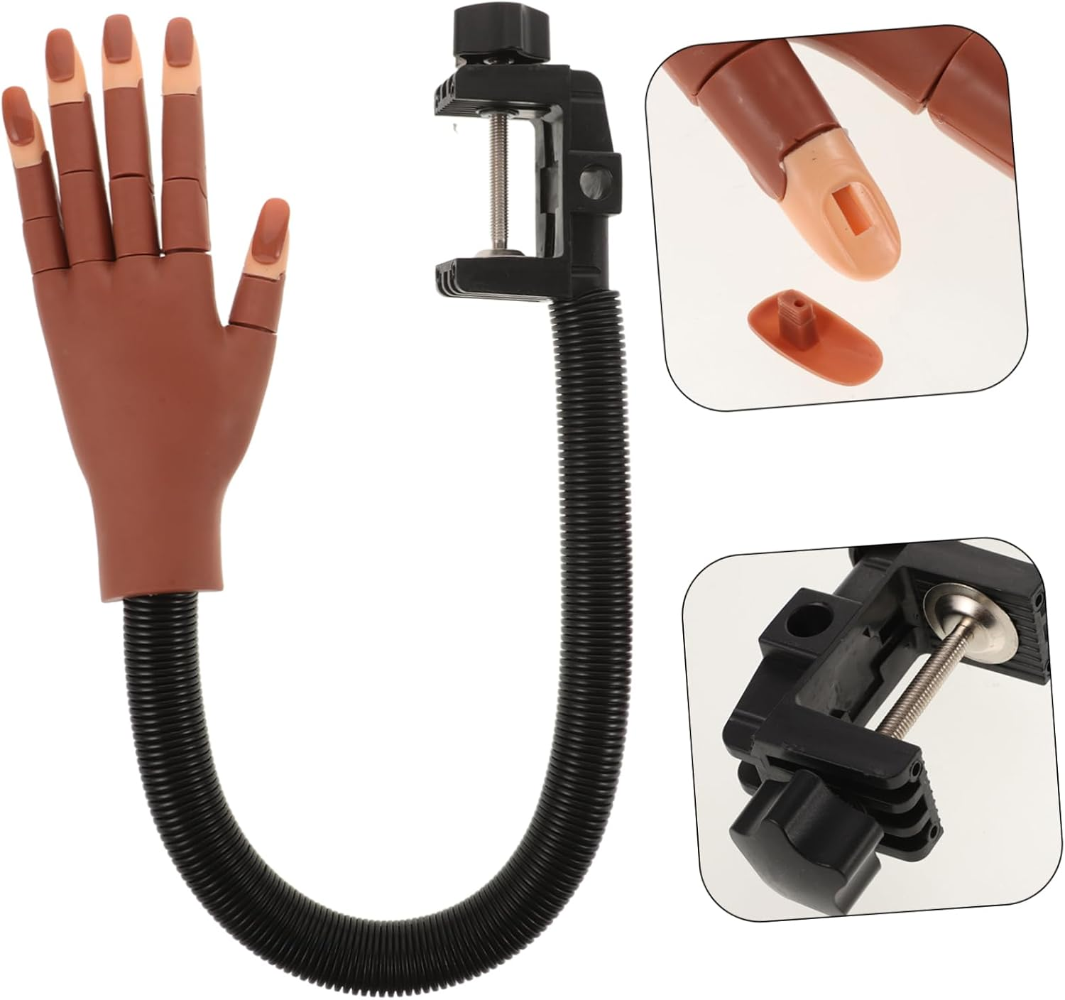 WOFASHPURET Nail Practice Hand Model Prosthetic Manicure Tool Nails Training Hand Display Model for Salon Use image number 2