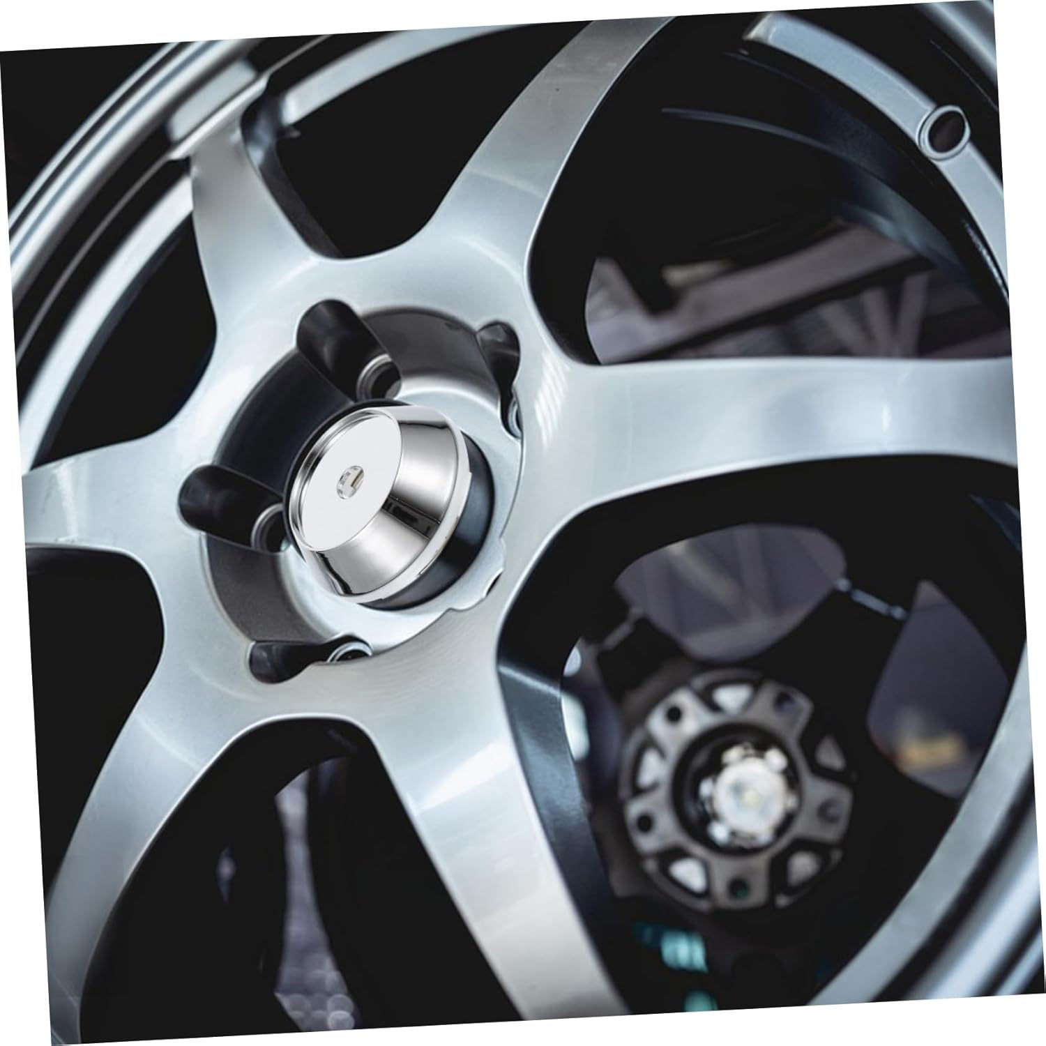 Mikinona 4Pcs Wheel Center Caps Silver Car Rim Hub Covers Easy Snap Installation Moisture Protection for Clean and Functional Wheel Hubs Durable Automotive Accessories image number 2