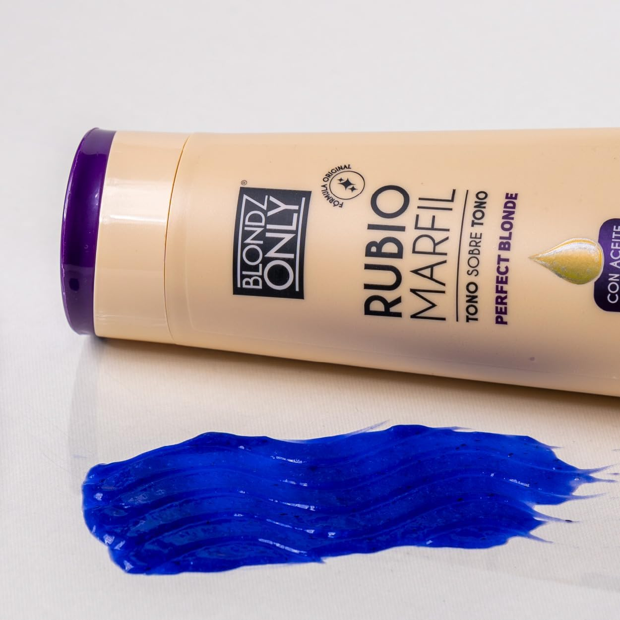 Blondz Only Hair Purple Toning Mask | Eliminates Brassiness | Neutralizes Yellow & Orange Tones | Rubio Marfil Blonde Pearl with Argan Oil Perfect Blonde (Beige) 11.8 Fluid Ounce (350 Ml) image number 2