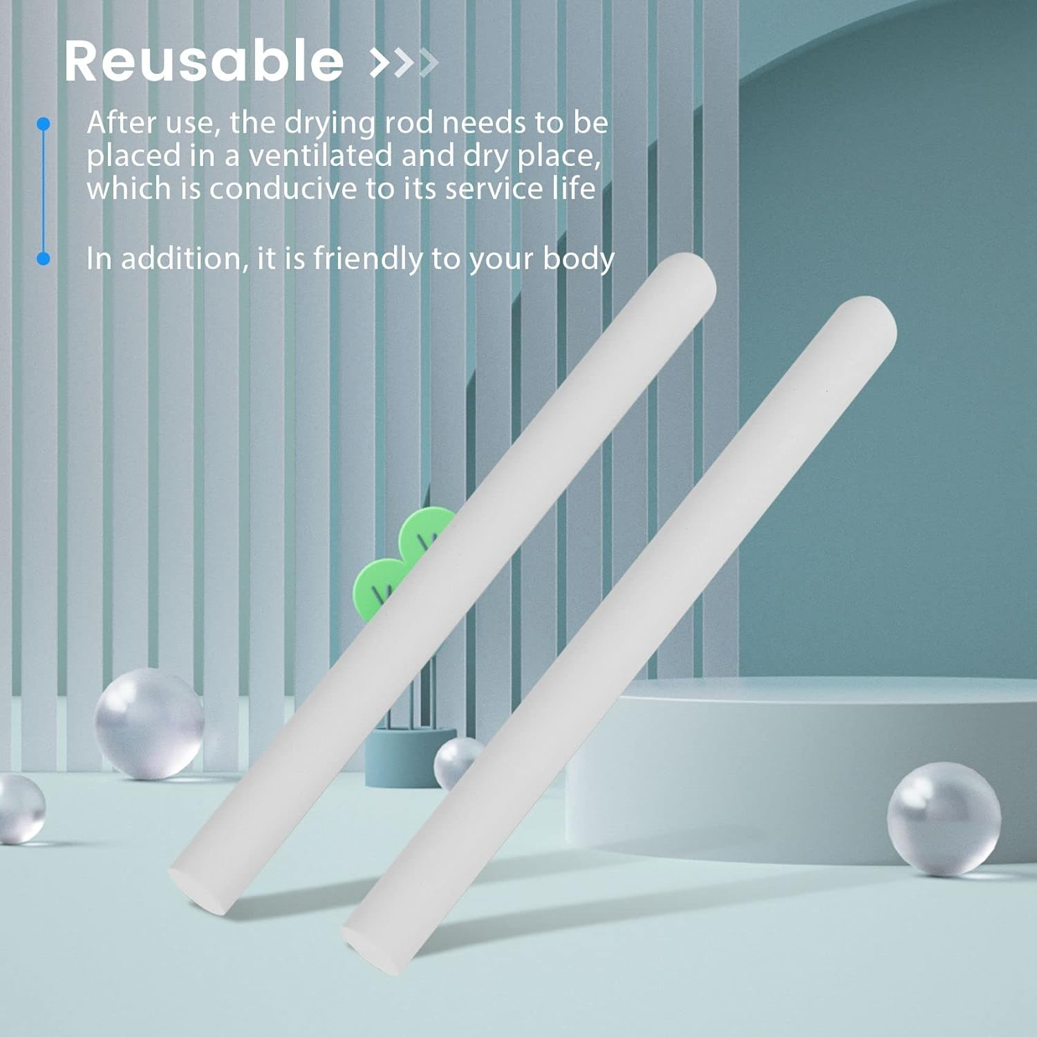 8 Pcs Diatomite Moisture Absorbing Stick Water Absorption Rod Drying Stick Diatomaceous Earth Desiccant for Laundry Home image number 1