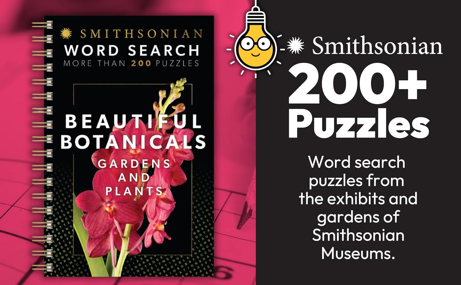 Smithsonian Word Search Gardens & Plants - Beautiful Botanicals Spiral-Bound Puzzle Multi-Level Word Search Book for Adults Including More than 200 Puzzles image number 3