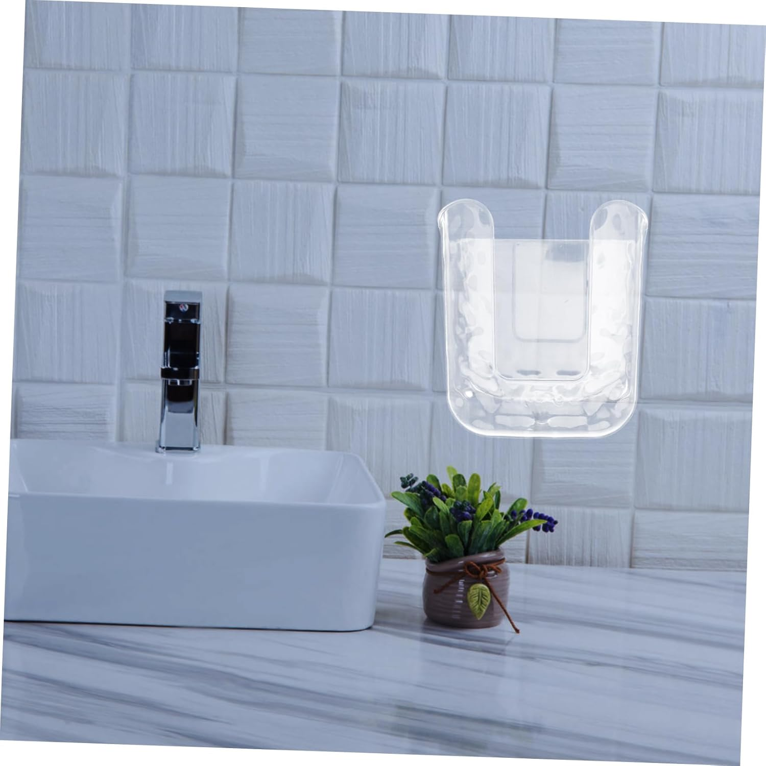 Hohopeti Toilet Paper Dispenser Modern Simple Wall-Mounted Tissue Box Tissue Dispenser for Bathroom image number 3