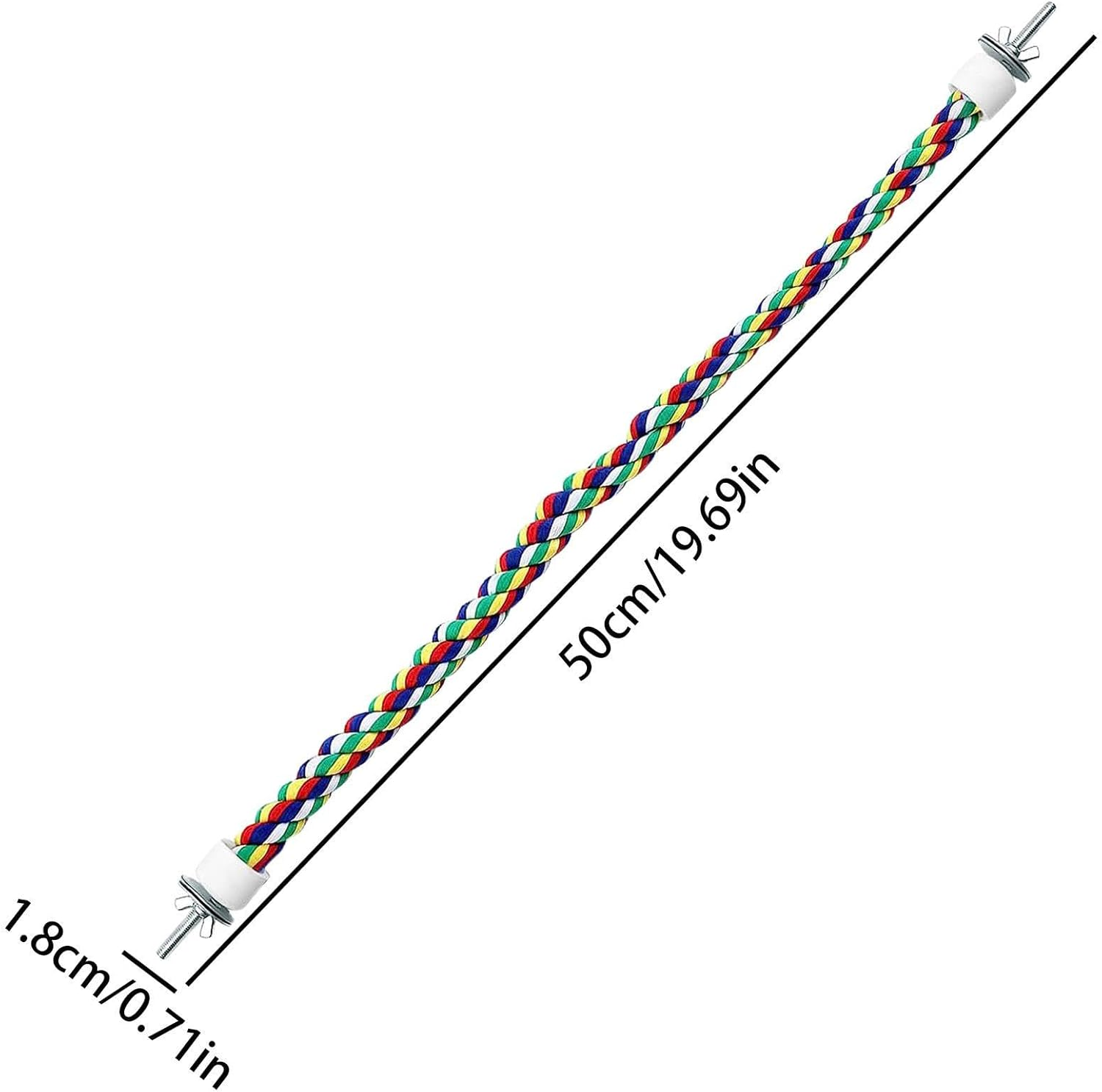 Rope Perches for Bird Cages - Bird Stainless Steel Bendable Rope Toys - Colorful Cleaning Teeth Toys for Exercising, Climbing, Exploring, Relaxing Toys for Small Birds Buniq