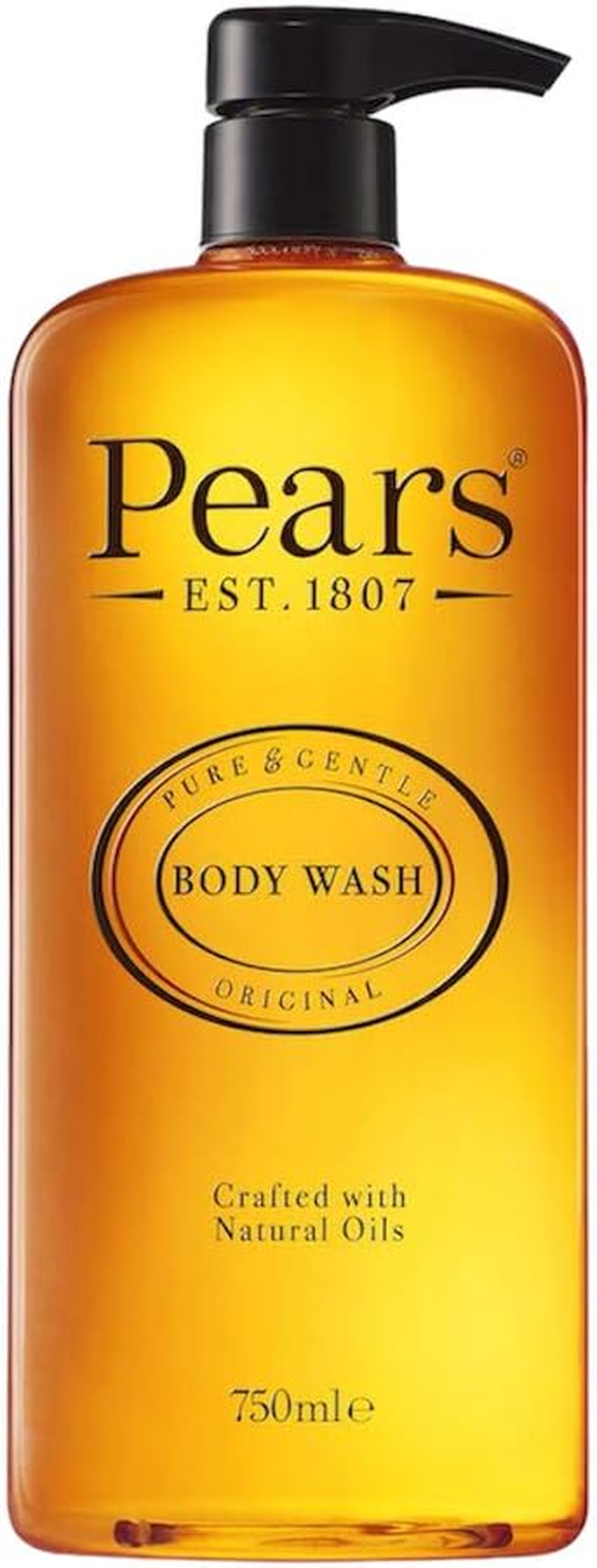 Pears Pure & Gentle Body Wash 750 Ml Original Made with Natural Oils and Soap-Free Nourishing Moisturiser and Natural Extracts image number 3