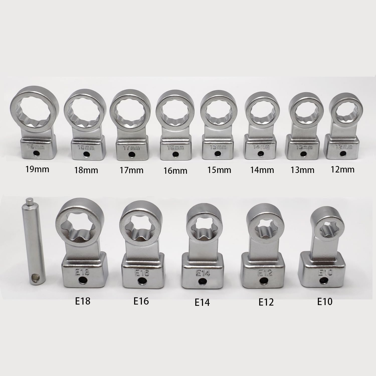 JEUCLEL 15PCS Universal Auxiliary Idler Belt Tensioner Pulley Removal Tool Kit, Serpentine Belt Tension Pulley Wrench Set, Engine Timing Belt Tensioning Nut Bolt Screw Remover image number 2