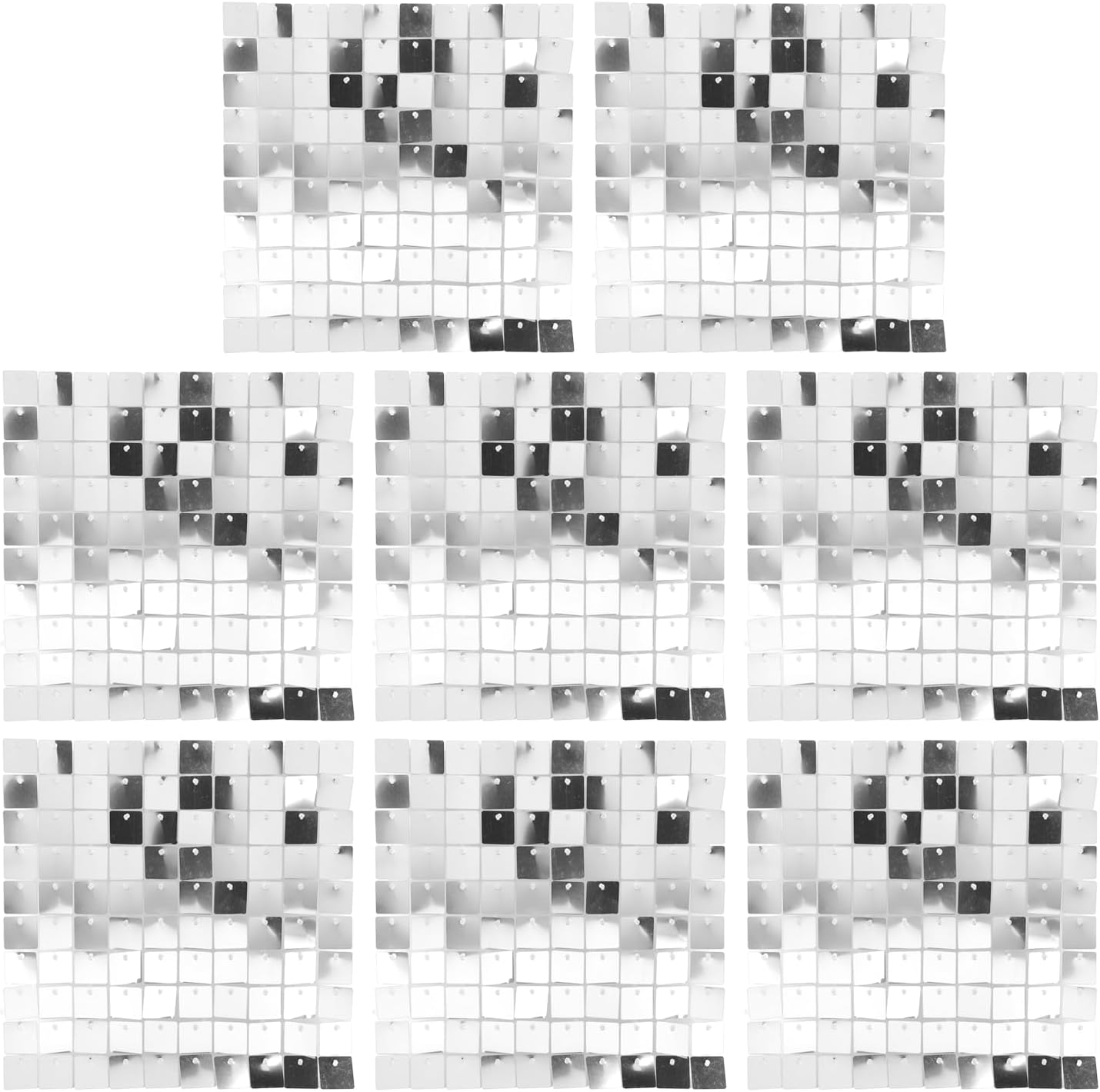 8PCS Glitter Background Panels, Wall Backdrop Sequin Panels Gold Decoration Shimmer Panels, Sequins Backdrop Decoration Panels, Glitter Bling Photo Background Decorations (Gold)