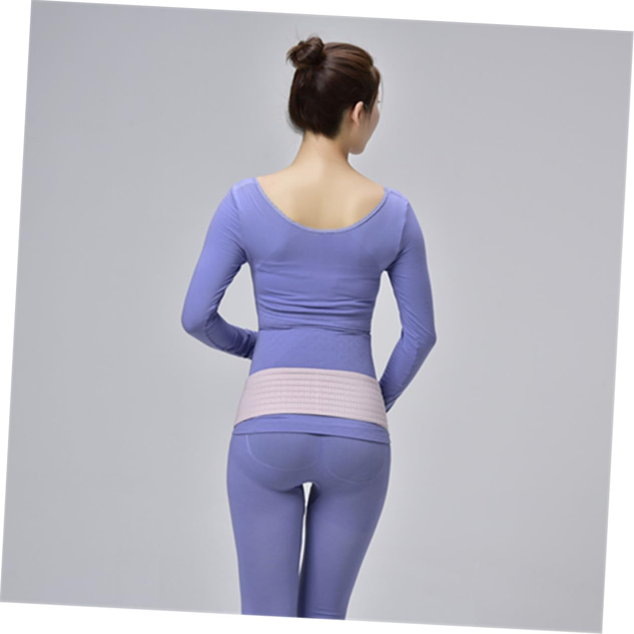 Breathable Dual-Layer Pregnancy Belly Support Belt Pink Free Size Postpartum Pelvic Waist Care Band for Pregnant Women Abdomen and Back Protection image number 3