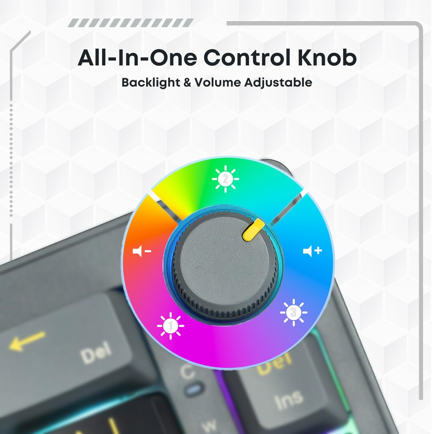 60% Mechanical Keyboard, 67 Keys Wired PC Gaming Keyboard with Volume/Backlit Knob, Hot Swappable RGB TKL Keyboard with Gasket Mount, N-Key Rollover, Compatible with Windows/Mac (Red Switch, Black) - Red Switch image number 2