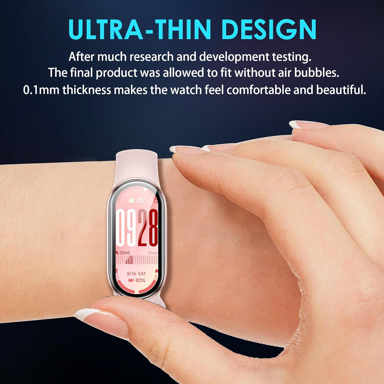 FDHYFGDY Pack of 3 for Xiaomi Smart Band 10 Screen Protector, [Full Coverage] HD Composite Thin Film, Free Bending, [Anti-Scratch] Screen Protector for Xiaomi MI Band 10 - Transparent image number 6