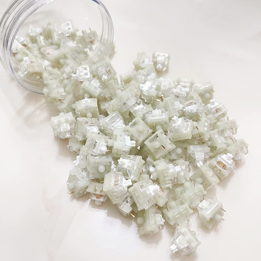 KTT Kang White V3 Switch, Linear 3Pin 45G MX Switch for Customization Mechanical Gaming Keyboard(70Pcs) image number 2