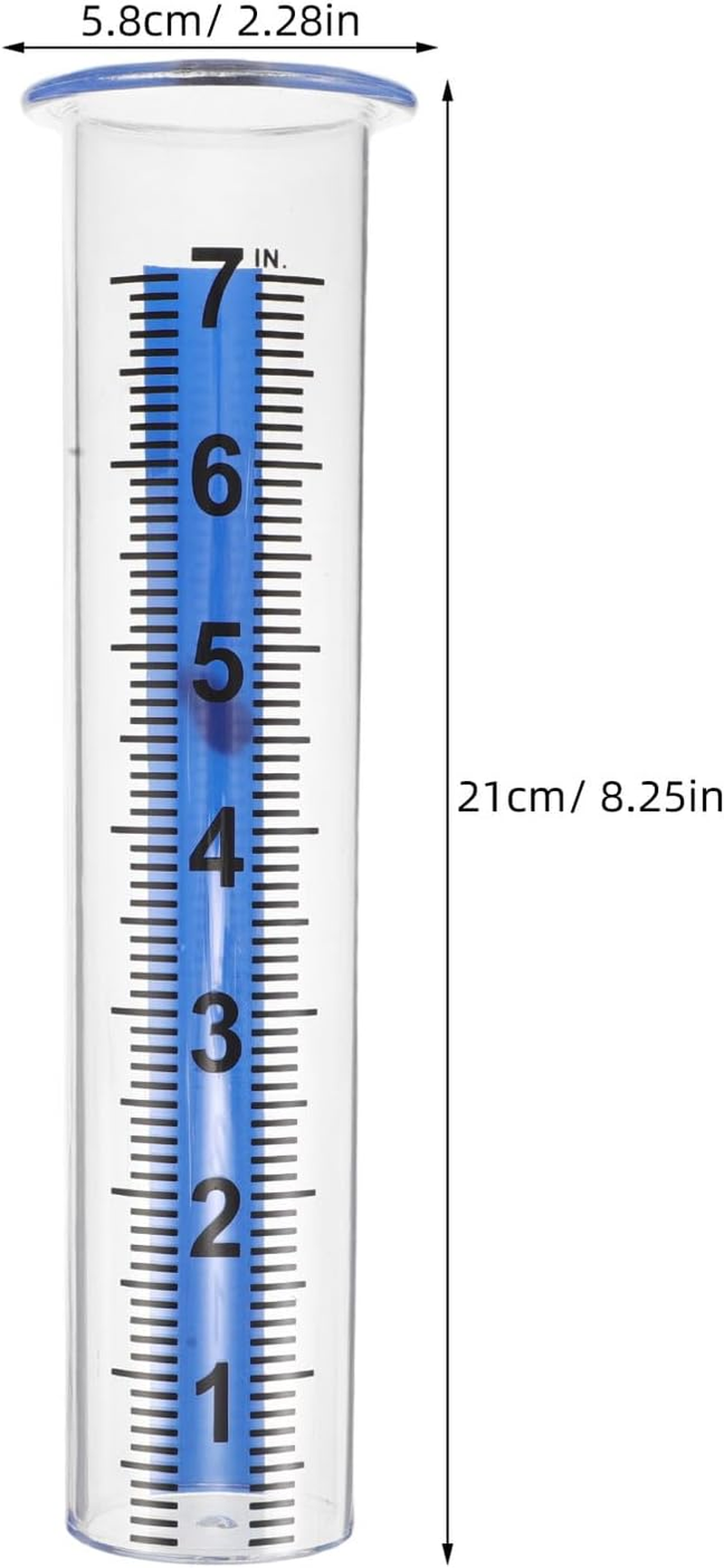 4PCS Outdoor Garden Rain Gauge Replacement Tubes Transparent Plastic Rain Measurement Tubes Weatherproof Crack-Resistant Design for Lawn Greenhouse and Water Conservation image number 5