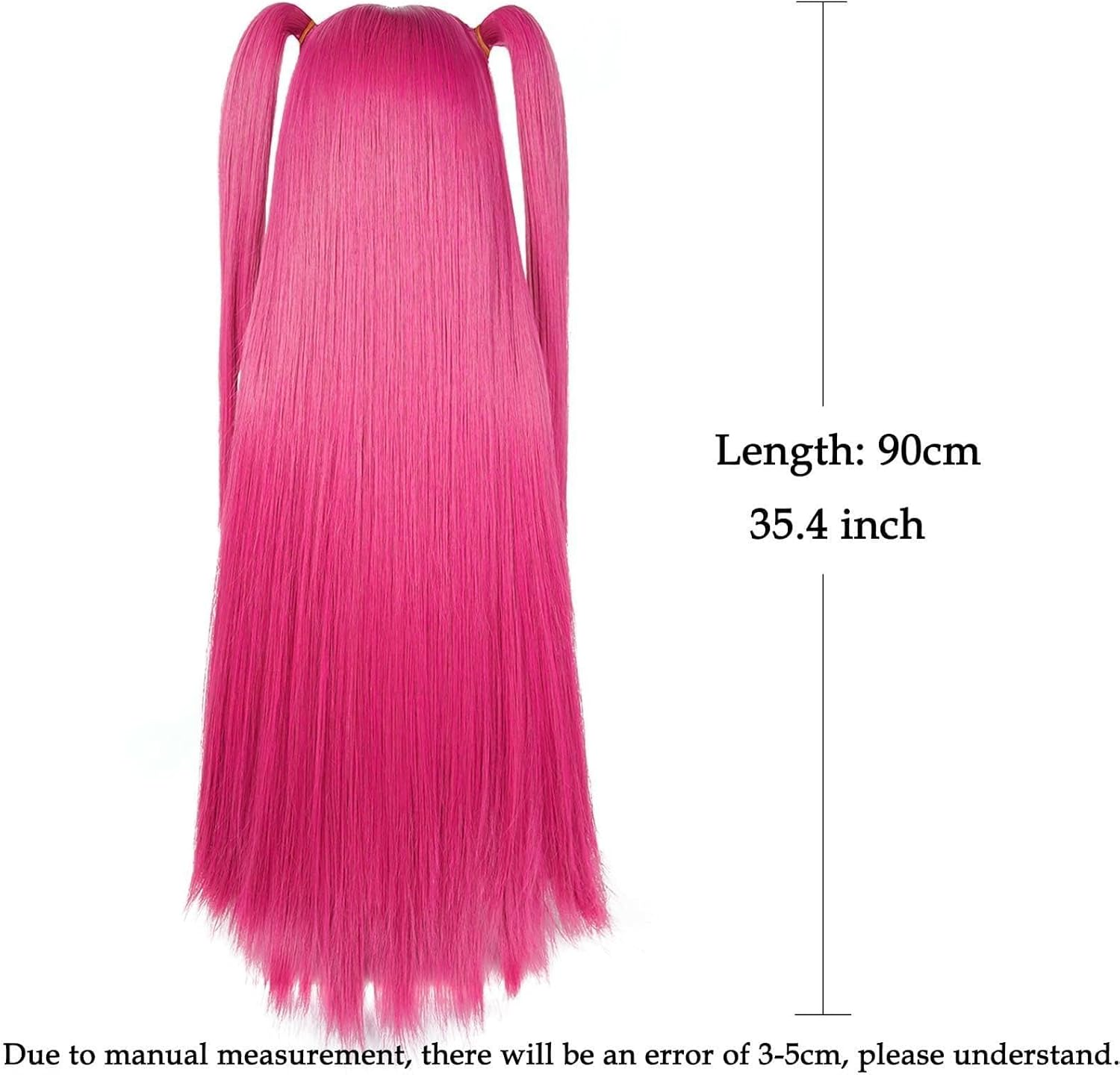 Long Hot Pink Wigs for Kids Girls Cartoon Movie Halloween Cosplay Wigs, for Girl, Women, Christmas, for Holiday Party image number 5