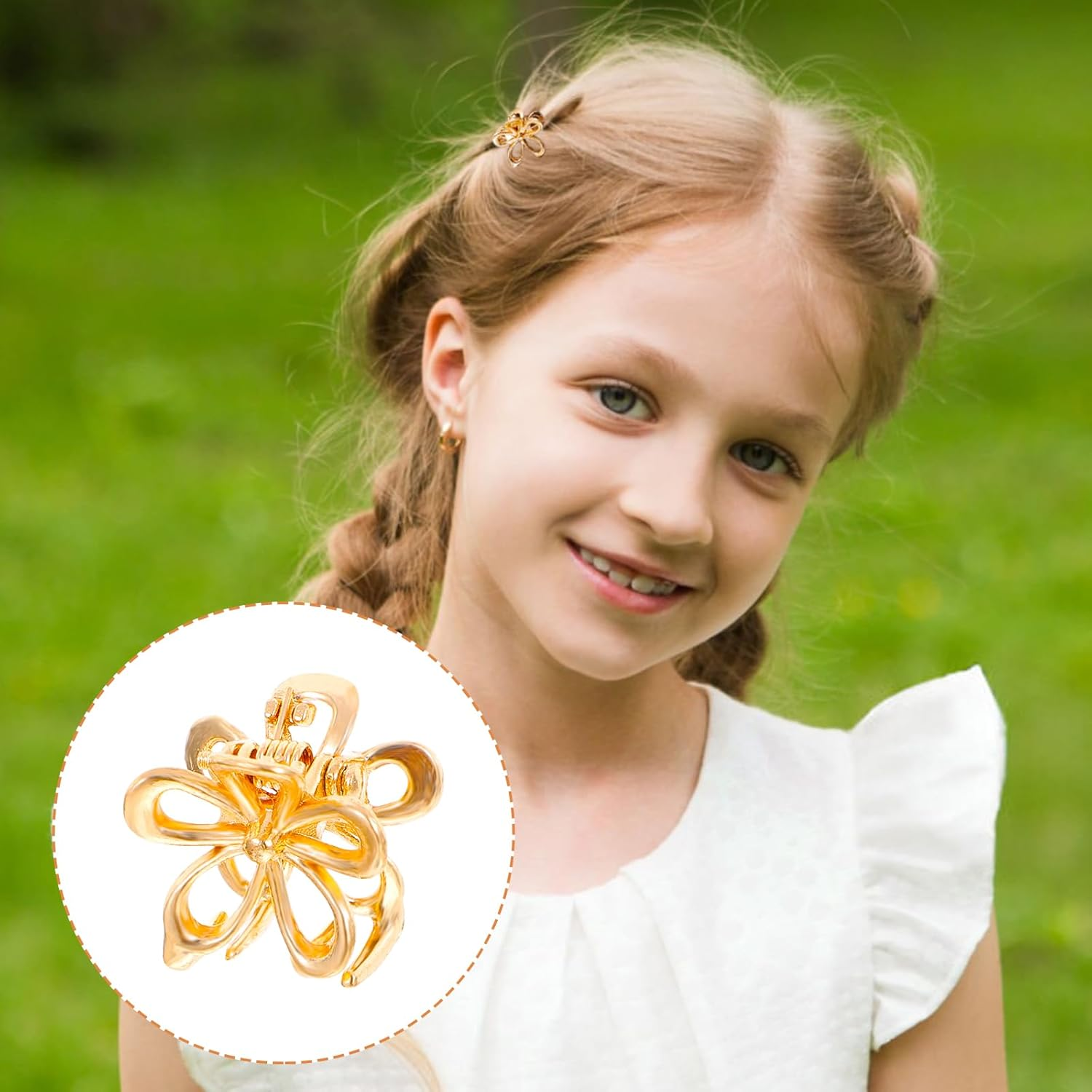 Pack of 12 Small Hair Clips Metal Mini Hair Clips Flowers Hair Clips Small Hair Clips Gold Small Hair Clips Women'S Small Non-Slip Short Hair Clip Small Hair Clips for Thin Hair image number 6