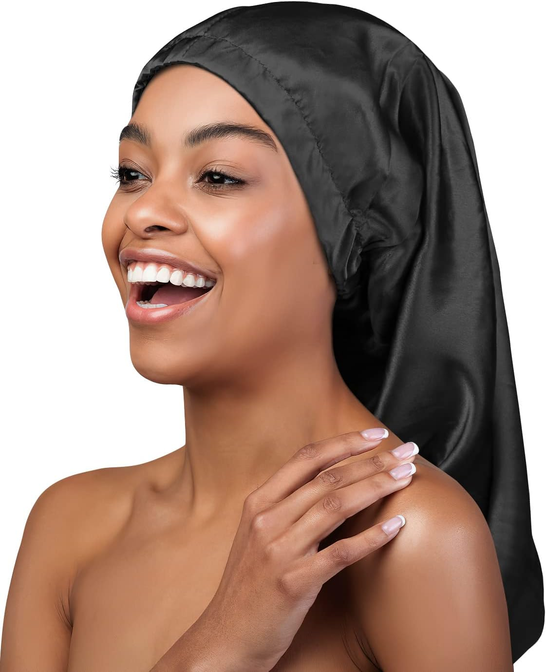 Cozy Slouchy Beanie Satin Bonnet Sleeping Hat with Open Top