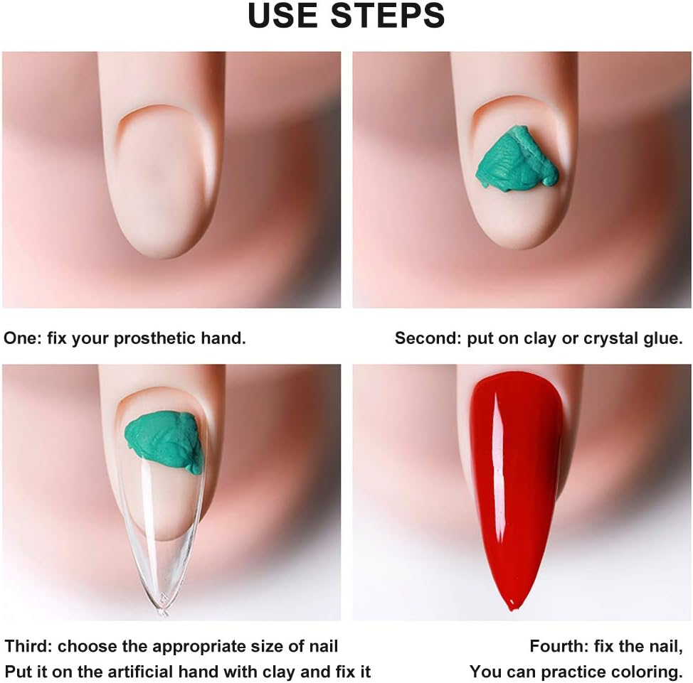 Nail Training Practice Hand for Acrylic Nails, Fake Hand Manicure Practice Tool Nails Practice, Flexible Bendable Mannequin Hand, Training Movable and Flexible Fake Hand Kit image number 1