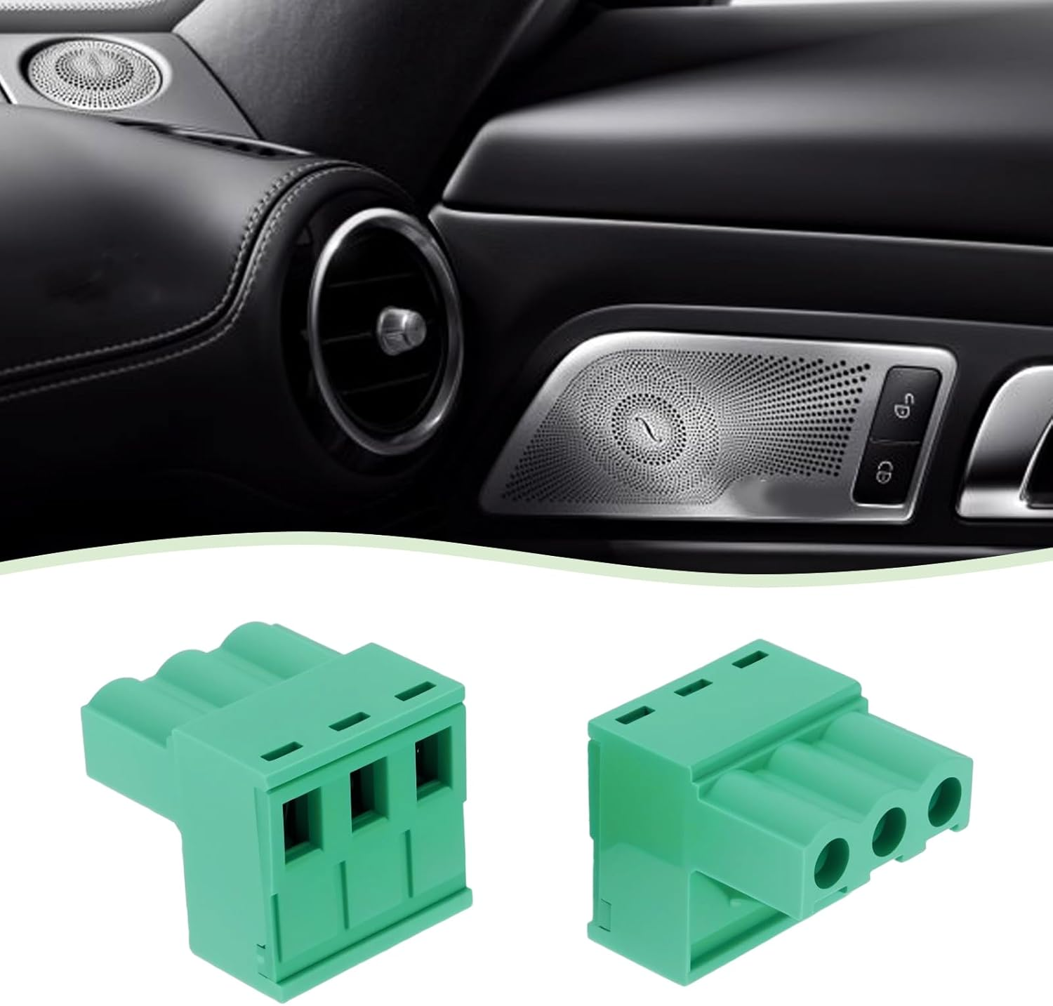 VGOL 10Pcs 3-Pin Power Plugs 3Pin 5.08Mm PCB Terminal Block Connectors Compatible with Audiocontrol Compatible with 3XS 2XS 6XS image number 1