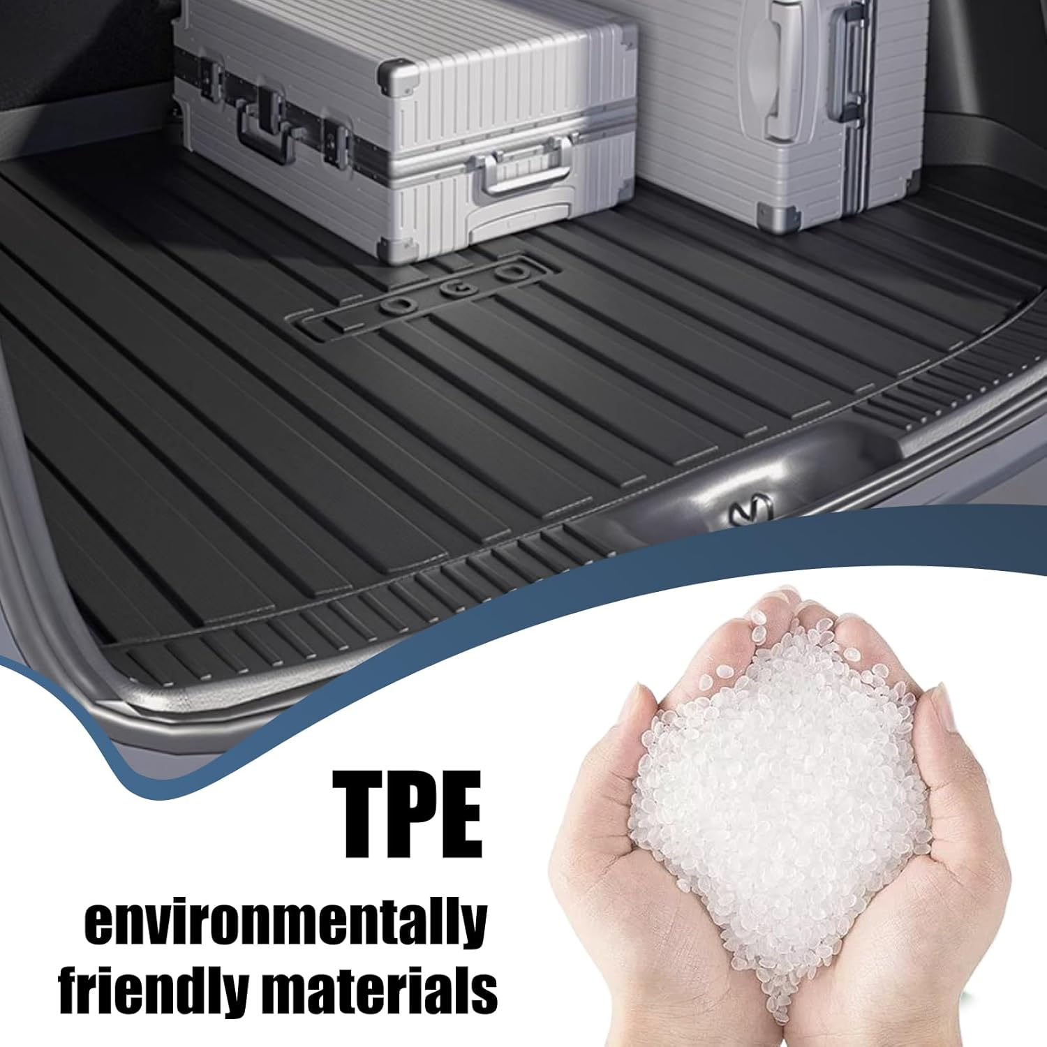 CMPCTR Cargo Mat Boot Liner for Toyota Rav4 2019-2024 TPE Cargo Liner Heavy Duty Cargo Trunk Mat Luggage Tray Interior Accessories image number 5