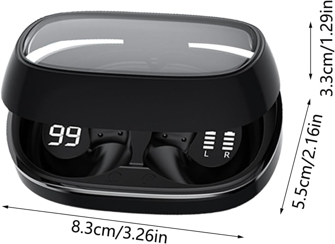 Over Ear Earbuds,Comfort Wireless Headphones | Headphones for Swimming Sports Running Game Work Kids Translation Live Streaming - Cream Colored image number 7