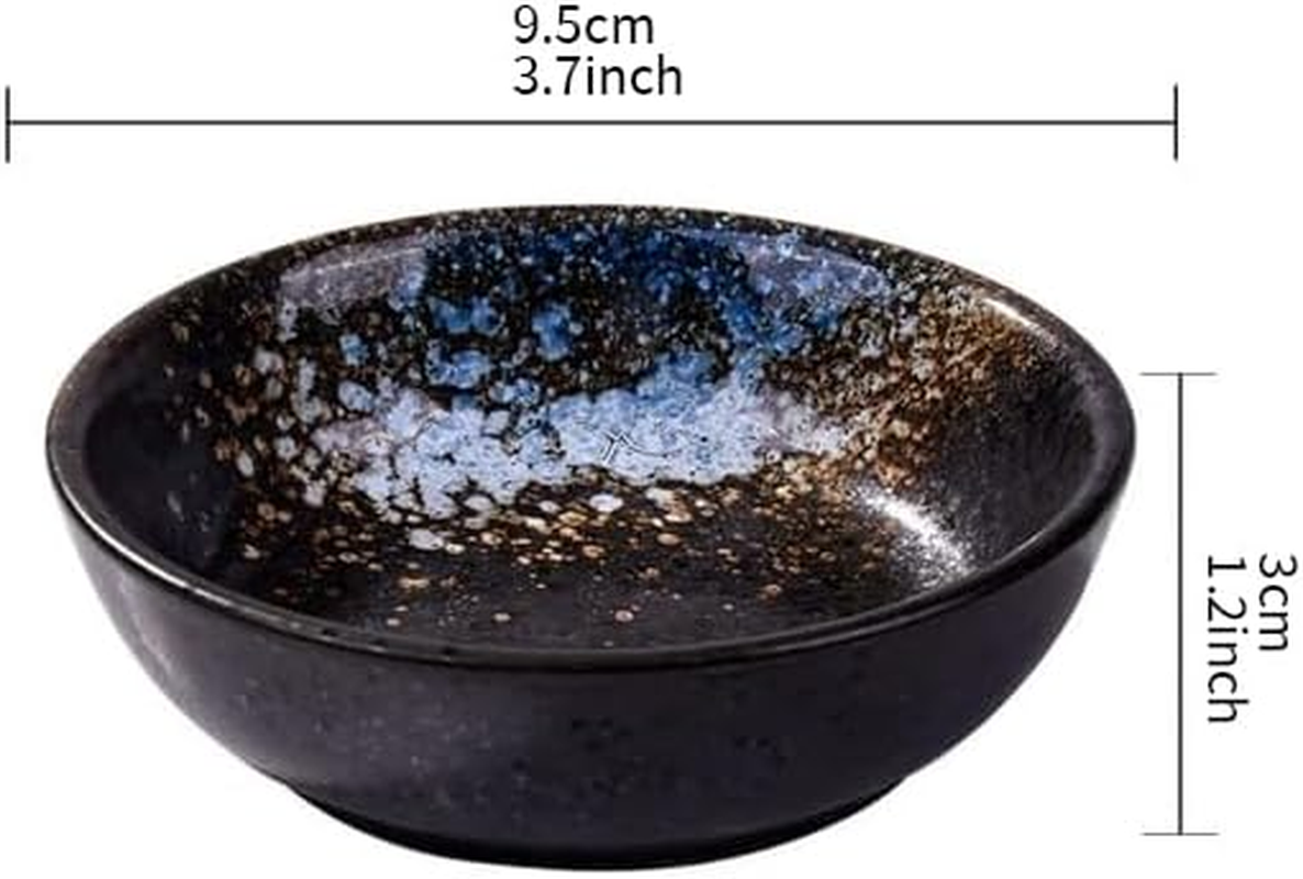 5 Pc-Japanese Style Ceramic Sauce Dipping Dishes Set, Small round Condiment Bowls, Appetizer Serving Bowls for Sushi and Dipping (5) image number 4
