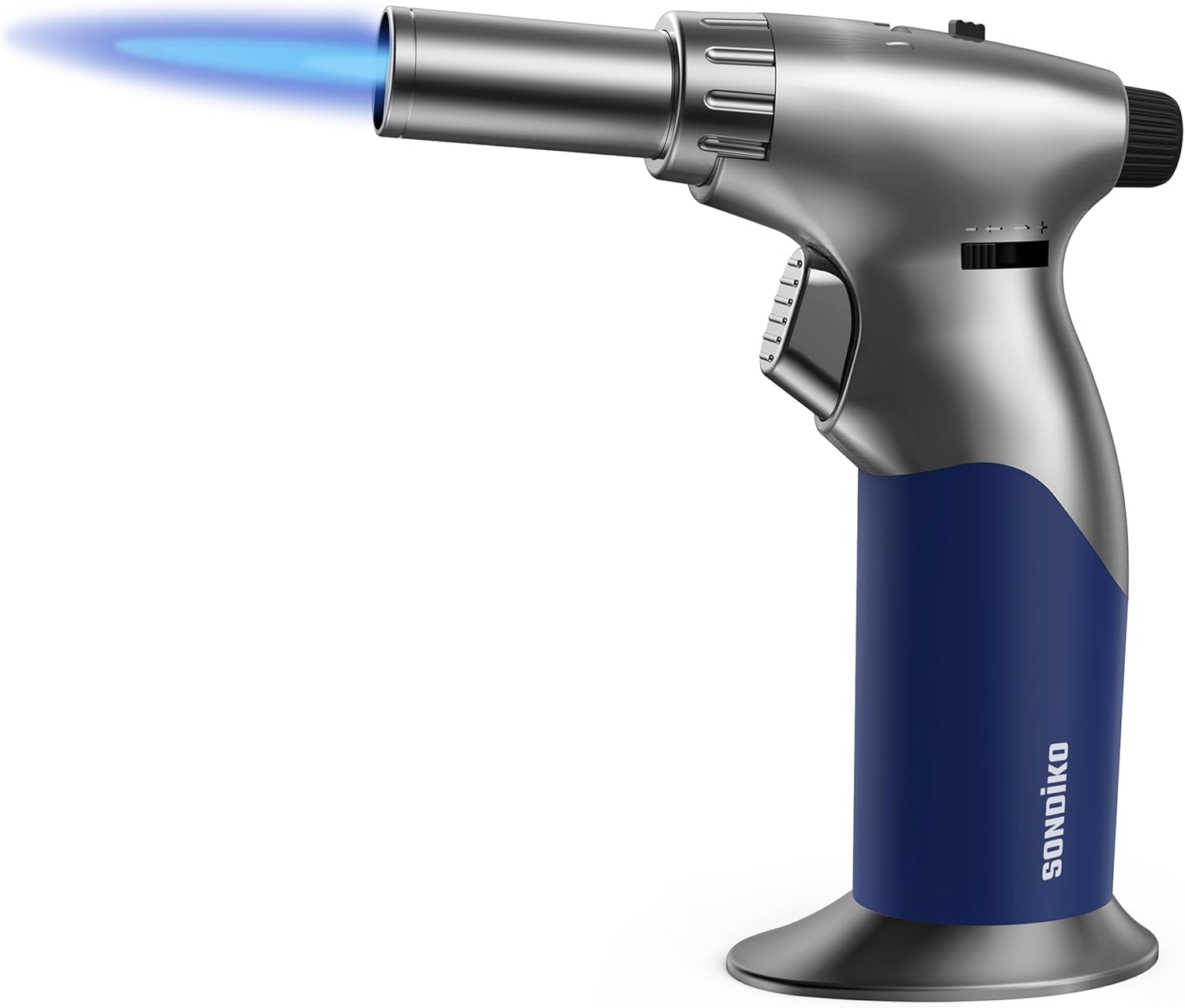 Sondiko Triple Flame Adjustable Mini Butane Torch Lighter - Refillable with Continuous Flame Lock for Creme Brulee, Cooking (Butane Not Included) image number 5