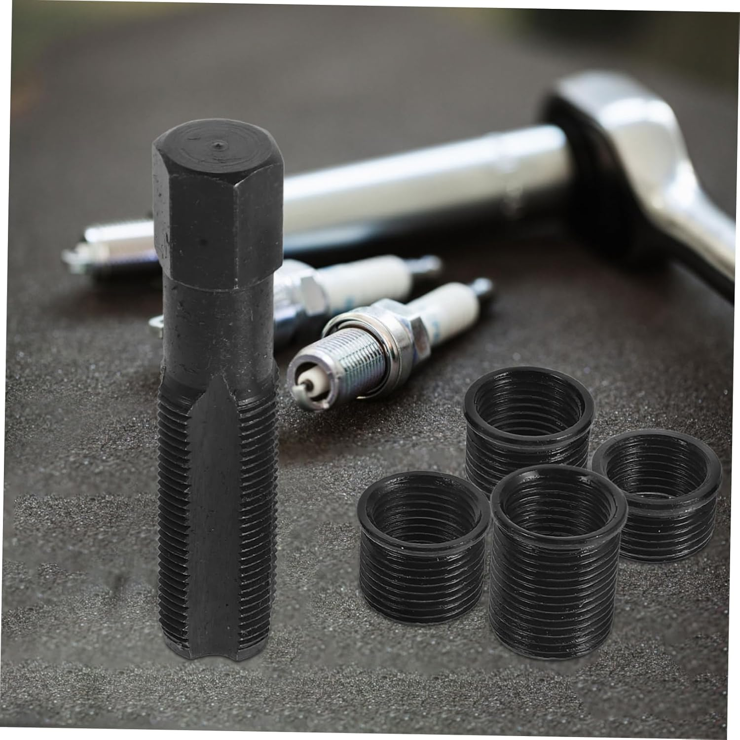 Gatuida Automotive Spark Plug Thread Repair Kit Helicoil Tool Car Maintenance Easy to Use Thread Repair Tool