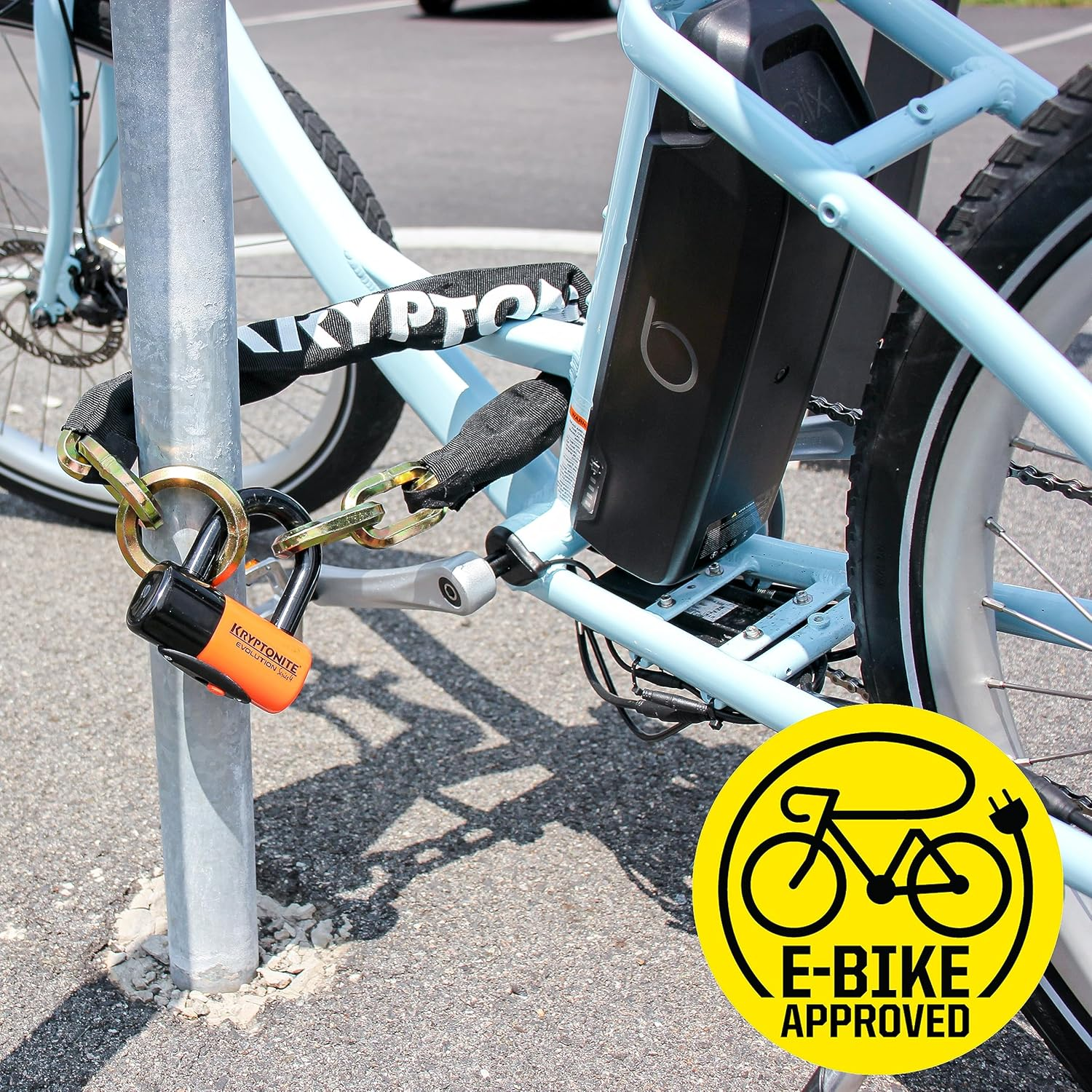 Kryptonite New York Noose 1275 Chain Bicycle Lock with Evolution Series 4 Disc Lock Chain Bicycle Lock (2-Foot X 4-Inch)