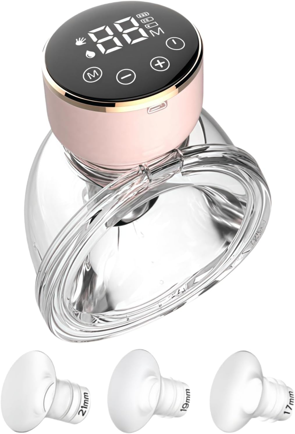 Wearable Electric Breast Pump, LED Display, Hands-Free, Portable Breastfeeding, Comfortable Flange 17Mm,19Mm,21Mm,24Mm Insert, 3 Mode and 9 Level Portable Electric Pump. Suitable for All Breasts. image number 5