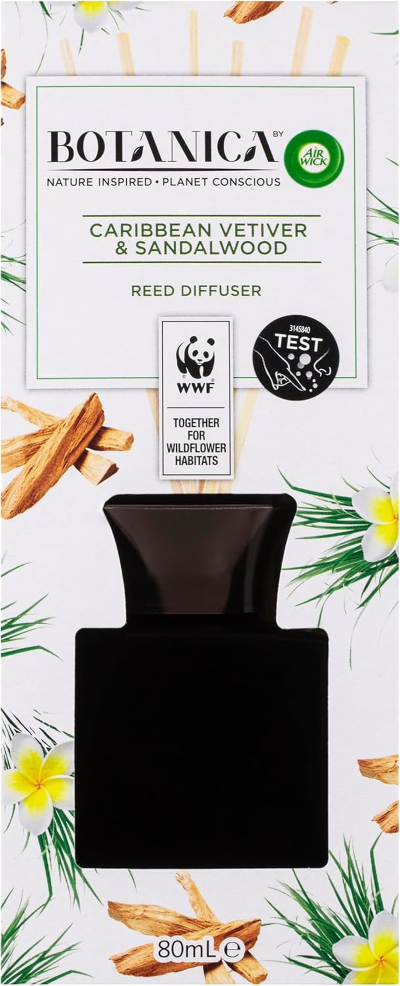 Air Wick Botanica Reed Diffuser, Caribbean Vetiver and Sandalwood, 80Ml (Pack of 5) image number 6