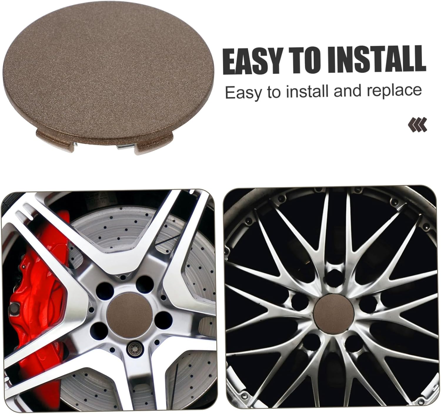 Iplusmile 4Pcs Car Wheel Hub Central Caps Automotive Tire Accessories Easy Installation Compatible Multiple Brands Sleek Design Lightweight for Hub Protection image number 5