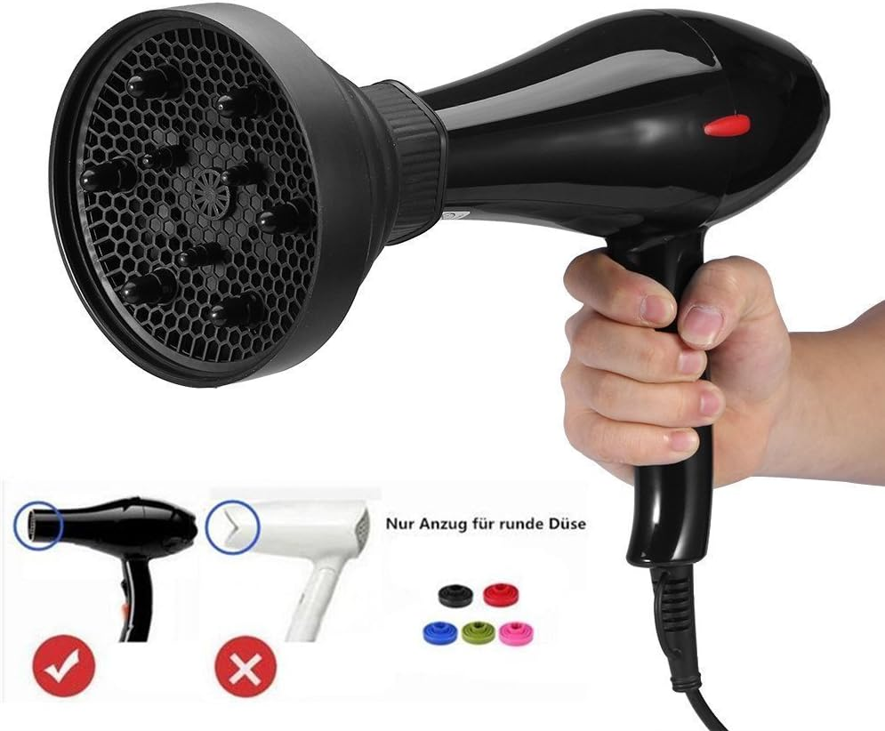 Hair Dryer Cover, 5Colors Foldable Folding Hairdryer Hair Blower Diffuser Cover Styling Hairdressing Tool BLACK image number 2