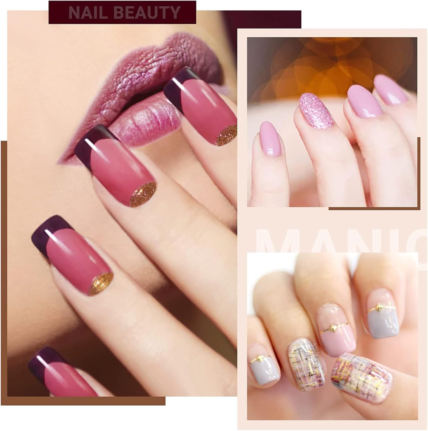 216 Color Nail Display Book - Nail Polish Sample Chart | Nails Polish Display Book with 240 Nails Tips, Professional Art Sample Organizer, Practice Chart for Salons, Supplies for Women and Girls image number 6